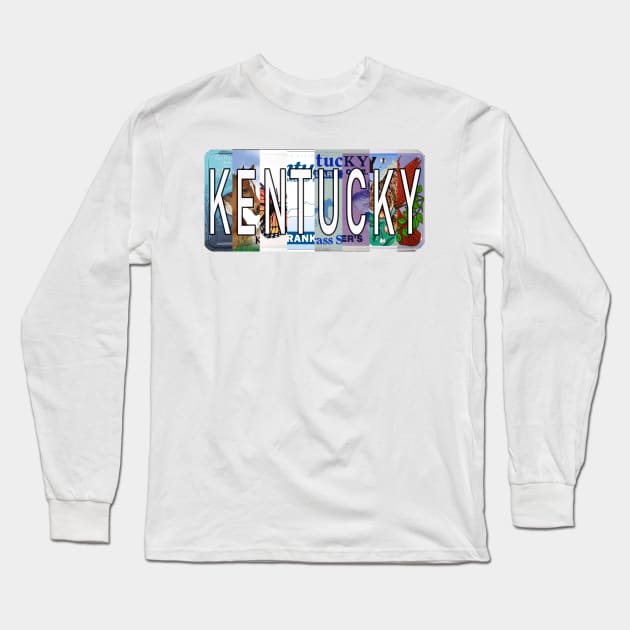 Kentucky License Plates Long Sleeve T-Shirt by stermitkermit